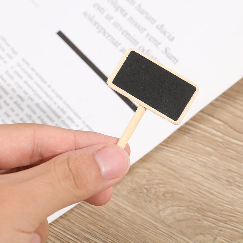 50 Mini tabule Dřevo Zpráva Břidlice Obdélník Klip Panel Karta Poznámky Štítek