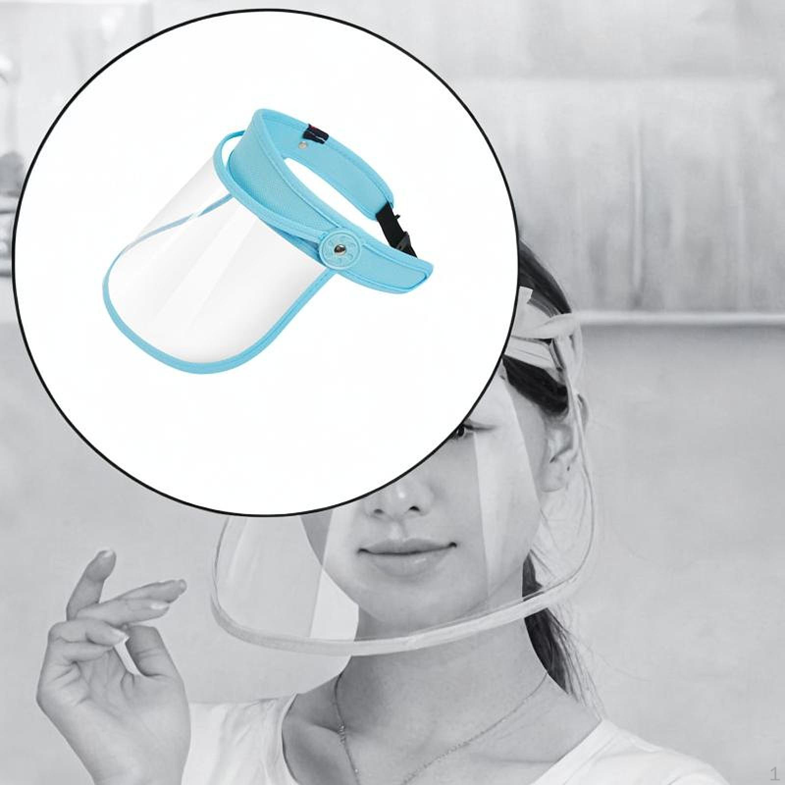 

Прозрачный козырек защитный щиток для лица головной убор противоударный взрослый брызгозащитный щиток для лица синий