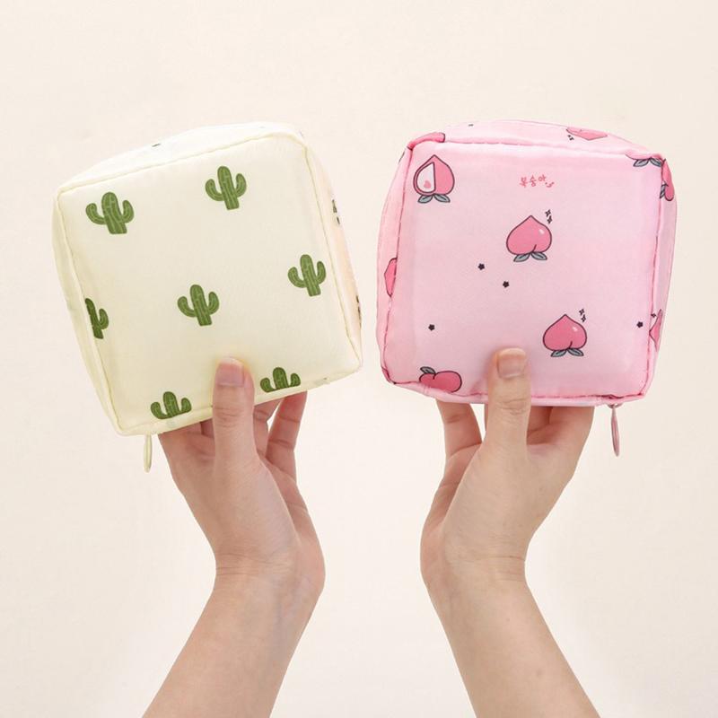 Sanitary Pad Pouch Cosmetic Bag for Gaskets Cable Case Portable Waterproof Organizer Pouch Mini Pouch Cute Toiletry Bag