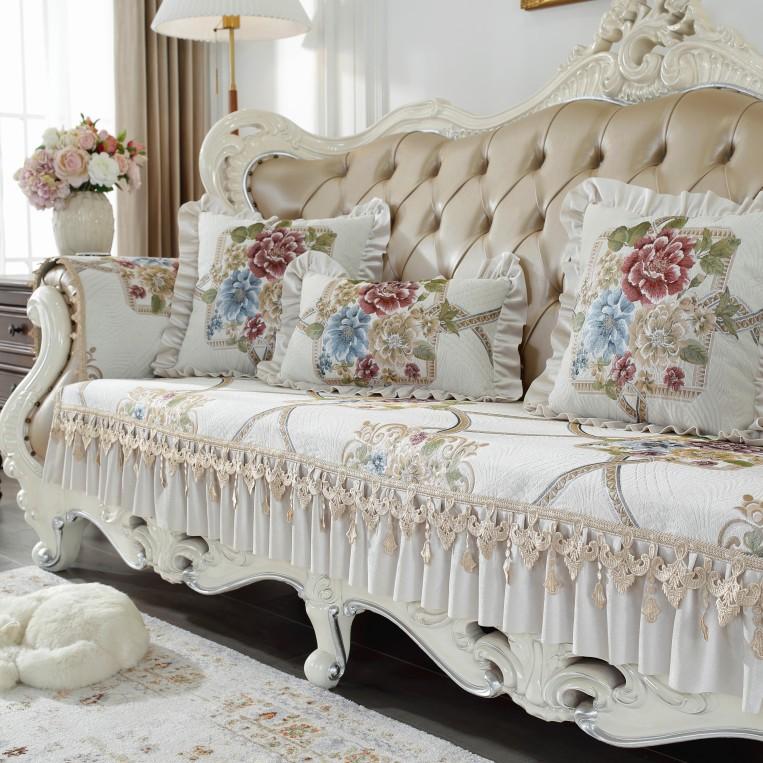 European Style Sofa Cushion Four Seasons Universal Non-slip Cover Cover Sofa Cushion Leather Cover Cloth Cushion