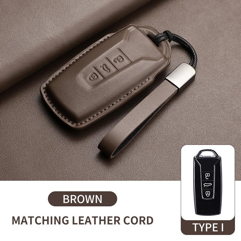 

Leather Car Key Case Cover for VW Volkswagen Touareg 2019 2020 2021 2022 2023 2024 2025 2026 Key Protection Garnish Accessories