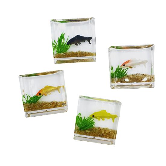 Fish Tank Toy Miniature Ornaments Resin Dollhouse Fish Tank Scene Accessories