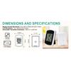 Wireless Digital Thermometer -40℃~60℃ Wide Range 60s Auto Update Wall Mount/Stand Easy Read LCD Screen for Home Office Garden