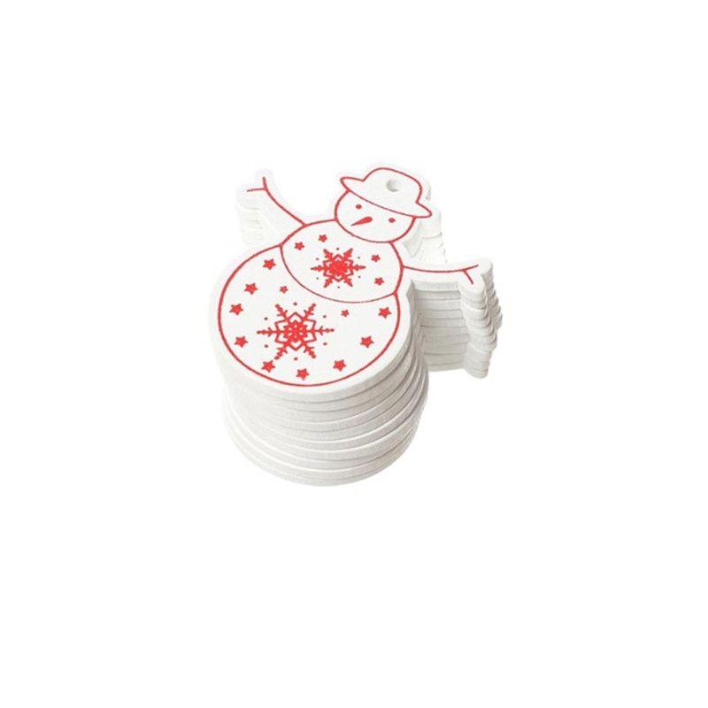 10pcs Christmas 5cm Tree Wooden Decor Xmas Home Hanging Ornaments Pendants Gift