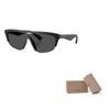 Burberry One-piece Casual Solid Design Plate Hrame Irregular Shape Sunglasses Unisex Couple Black