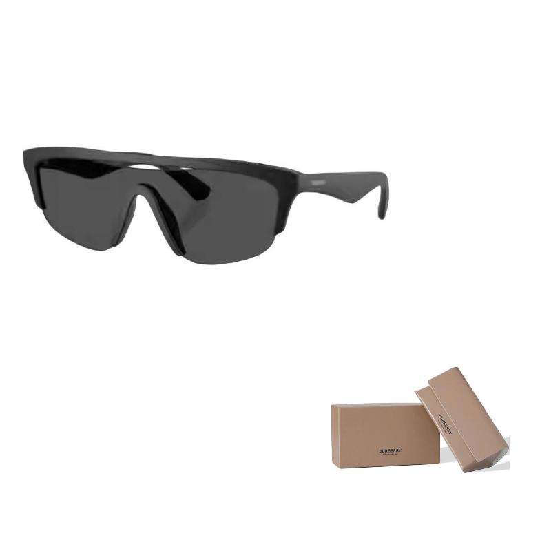 Burberry One-piece Casual Solid Design Plate Hrame Irregular Shape Sunglasses Unisex Couple Black