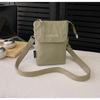 Trendy Nylon Phone Bag Solid Color Mini Size Crossbody Bag Adjustable Strap Ultra Lightweight Shoulder Bag Unisex