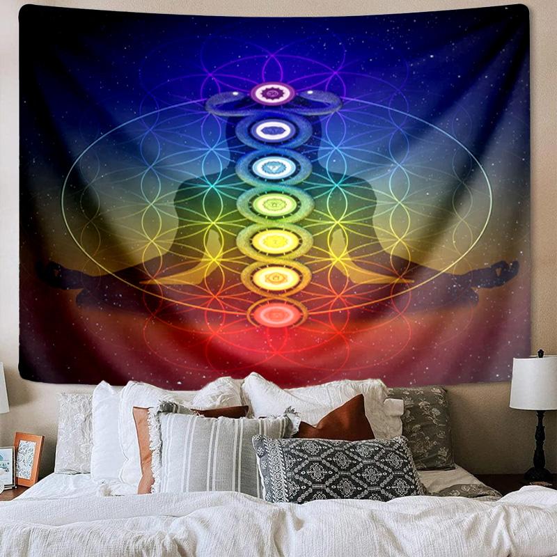 Chakra Balance Meditation Tapestry Room Decoration Wall Hanging for Living Room Bedroom, Dormitory, Birthday and Christmas Gifts