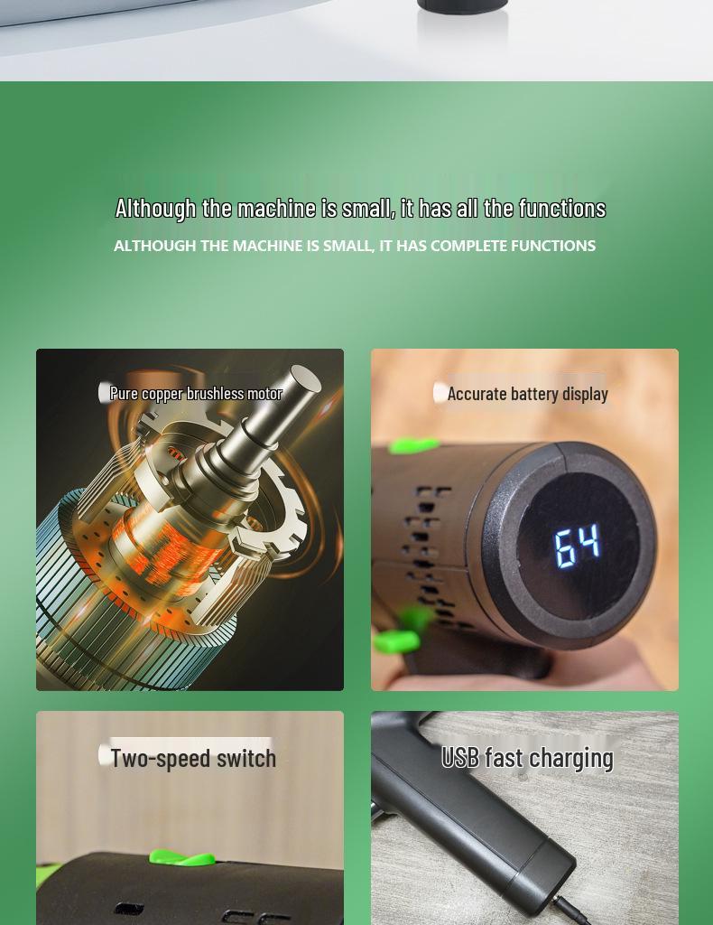 Compact USB-Rechargeable 12V Pocket Drill & Multifunctional Electric Screwdriver