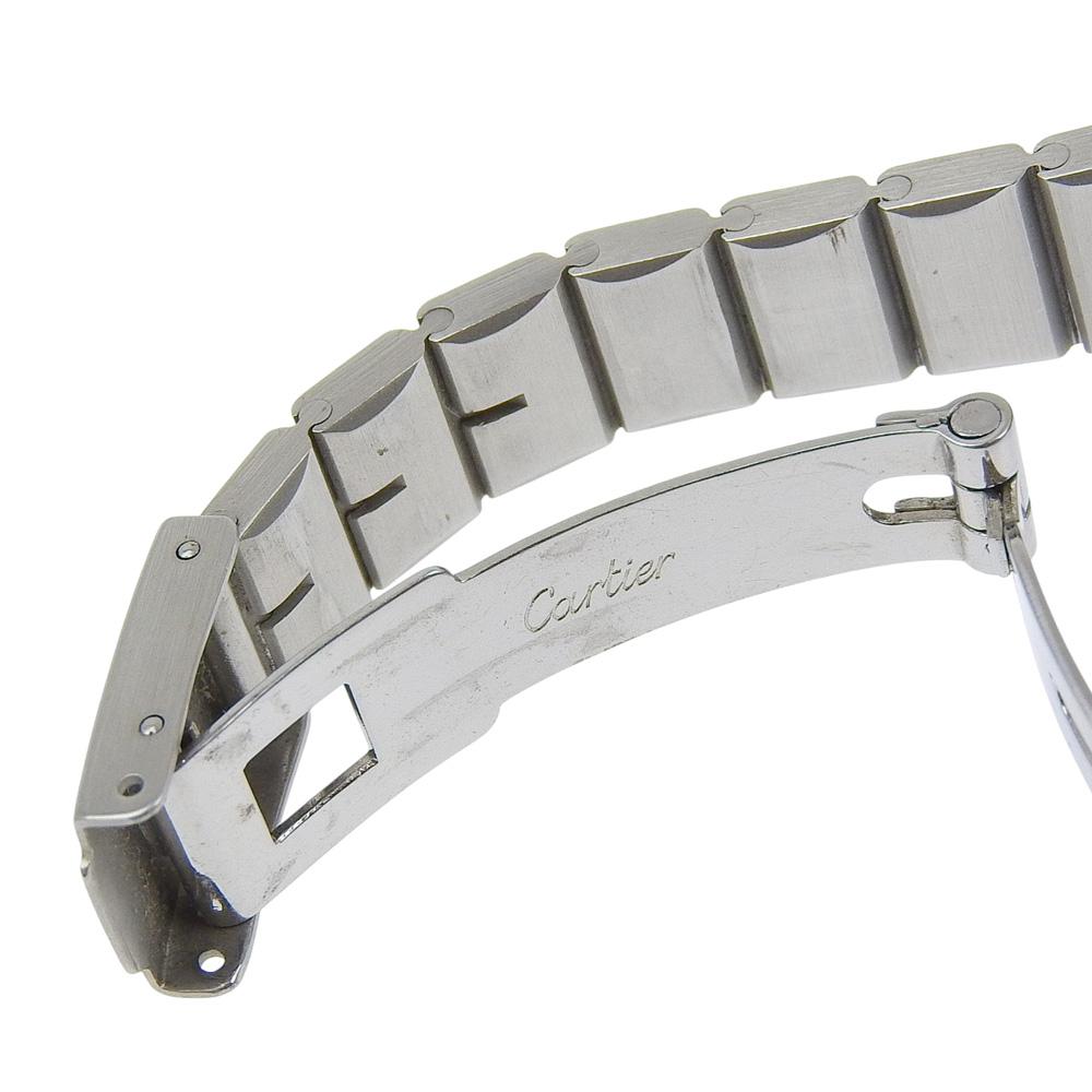 Cartier Santos Round SM Watches 84038288 Cal.81 whiteDial Stainless Steel/YG Quartz Analog Display Women Used