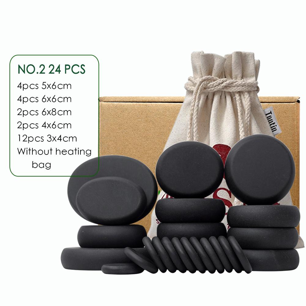 

Tontin 24 шт./компл. массажный набор с горячими камнями, спа-массажные камни, массажер для ухода за нефритом, базальтовый камень, салон красоты, уход за здоровьем, лава рош 1set（NO.1 with heater）