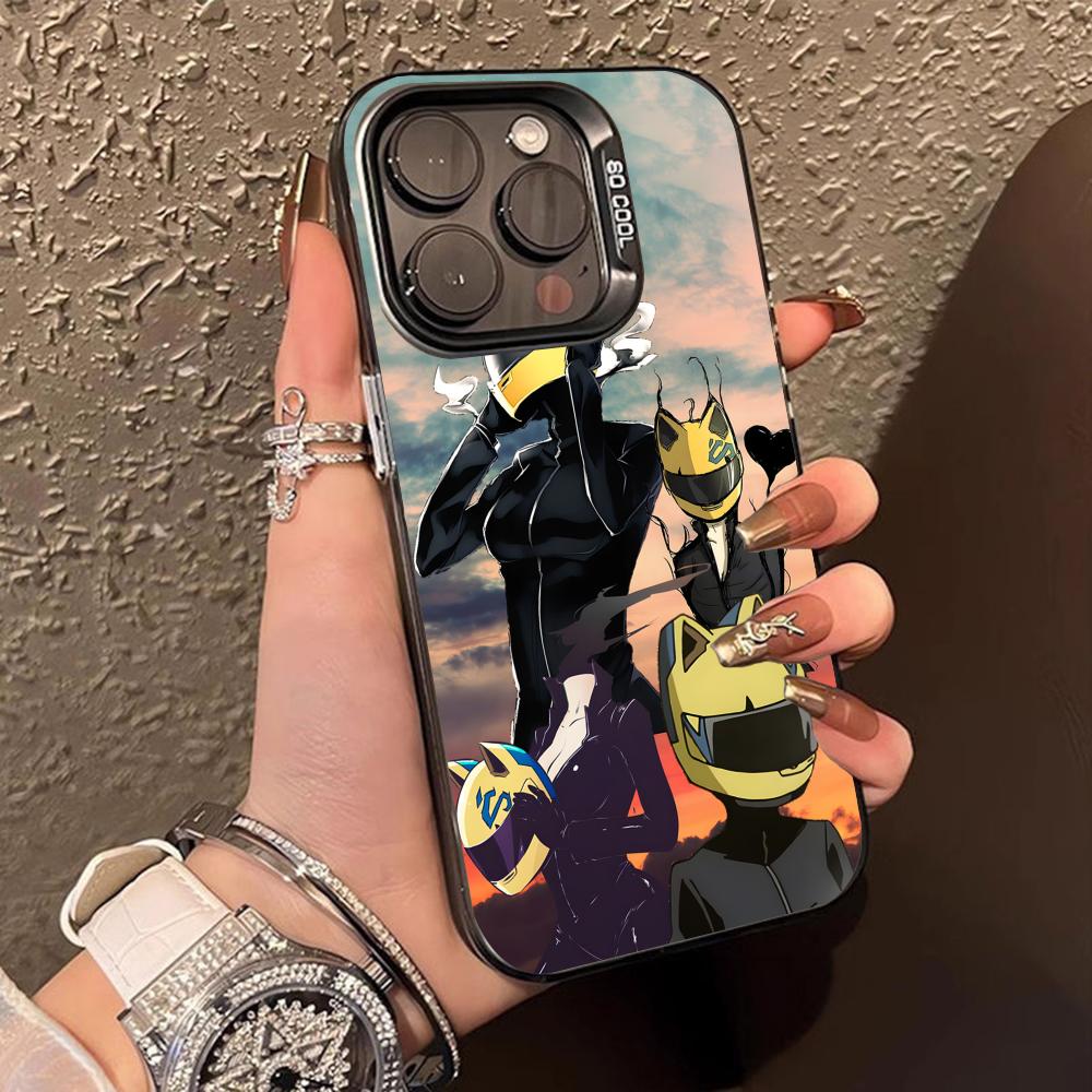 Anime Durarara Phone Case for iPhone 17 16 15 14 13 12 11 X XR XS Air Pro Max Plus Black Colorful Silver Cover iPhone X