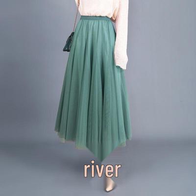 Eleganter A-Linien Plissee High Waist Mesh Rock - Herbstkollektion für Damen