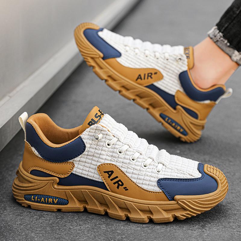 

Чоловіче повсякденне спортивне взуття, дихаючі легкі кросівки, літні кросівки для тенісу на відкритому повітрі, для бігу, ходьби 44 бежевий