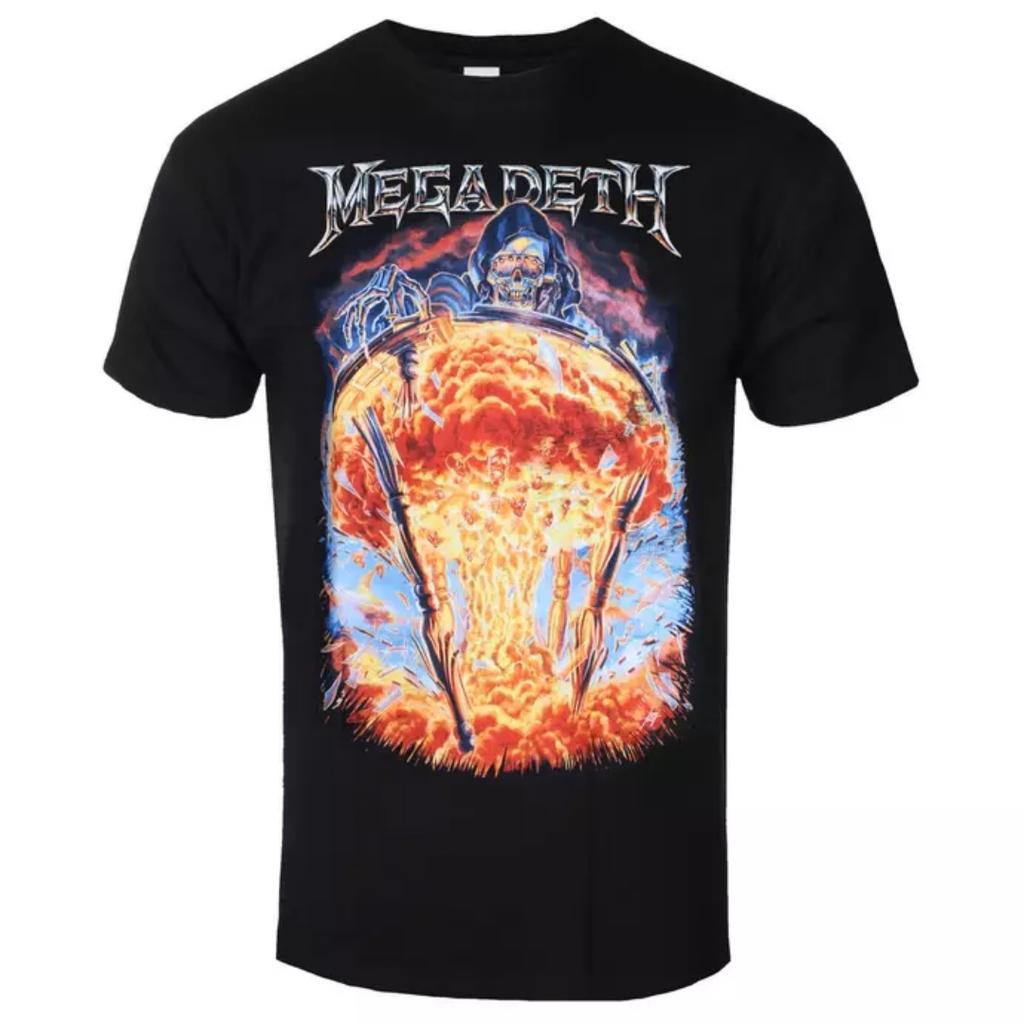 Megadeth Contrast Red Pattern Print Tshirt Criticizes Metal Band Tshirt Suitable For Both Unisex And Unisex To Wear