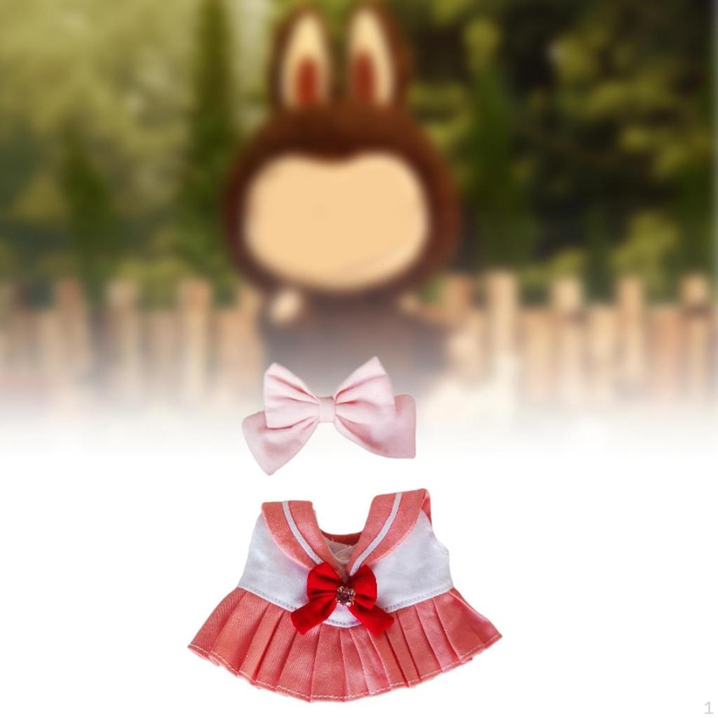 17 Cm Doll Clothing for Plush Dolls, Sailor Outfit Accessories Play