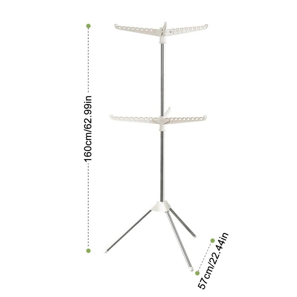 Collapsible Tripod Clothes Drying Rack, Foldable Portable Space Saving Laundry Drying Racks Clothes Drying Hanging Rack Stand