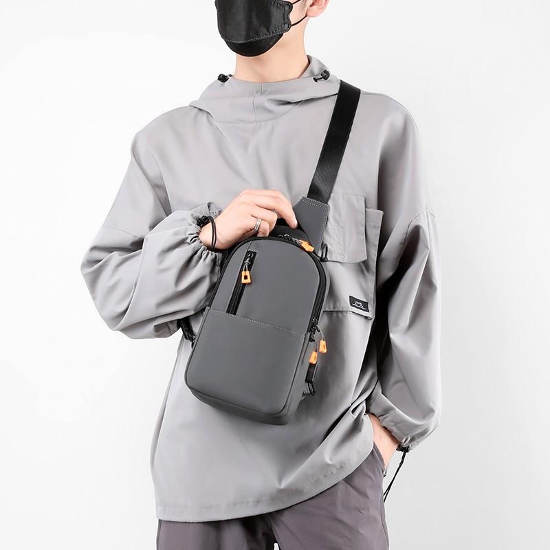 New Trend Men's Breast Bag Fashion Casual Shoulder Bag Multifunctional Waterproof Crossbody Bag Fanny Bag