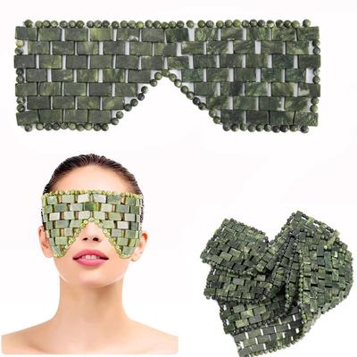 Natural Jade Hot Cold Stone Face Eye Mask Home Beauty SPA Salon Skincare Reusable Soft Fit Portable