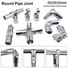 1Pcs Round Tube Connector 20/25/32mm Rod Support Rack New Fixed Clamp  Clothes Display