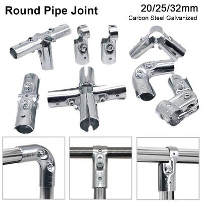 1Pcs Round Tube Connector 20/25/32mm Rod Support Rack New Fixed Clamp  Clothes Display