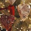 6pcs Romantic Christmas Painted Ball Set Shatterproof Heart Shaped Hanging Balls  Home Decor