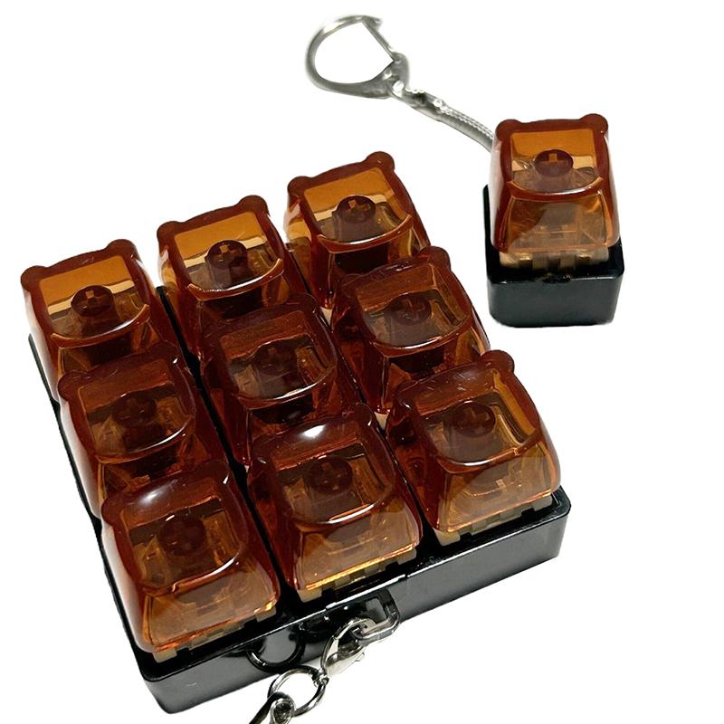 1/9 Keys Mechanical Keyboard Axis Tester  Button Keycap  Keychain Keyboard Keychain Toy Finger Keyboard Caps Toy