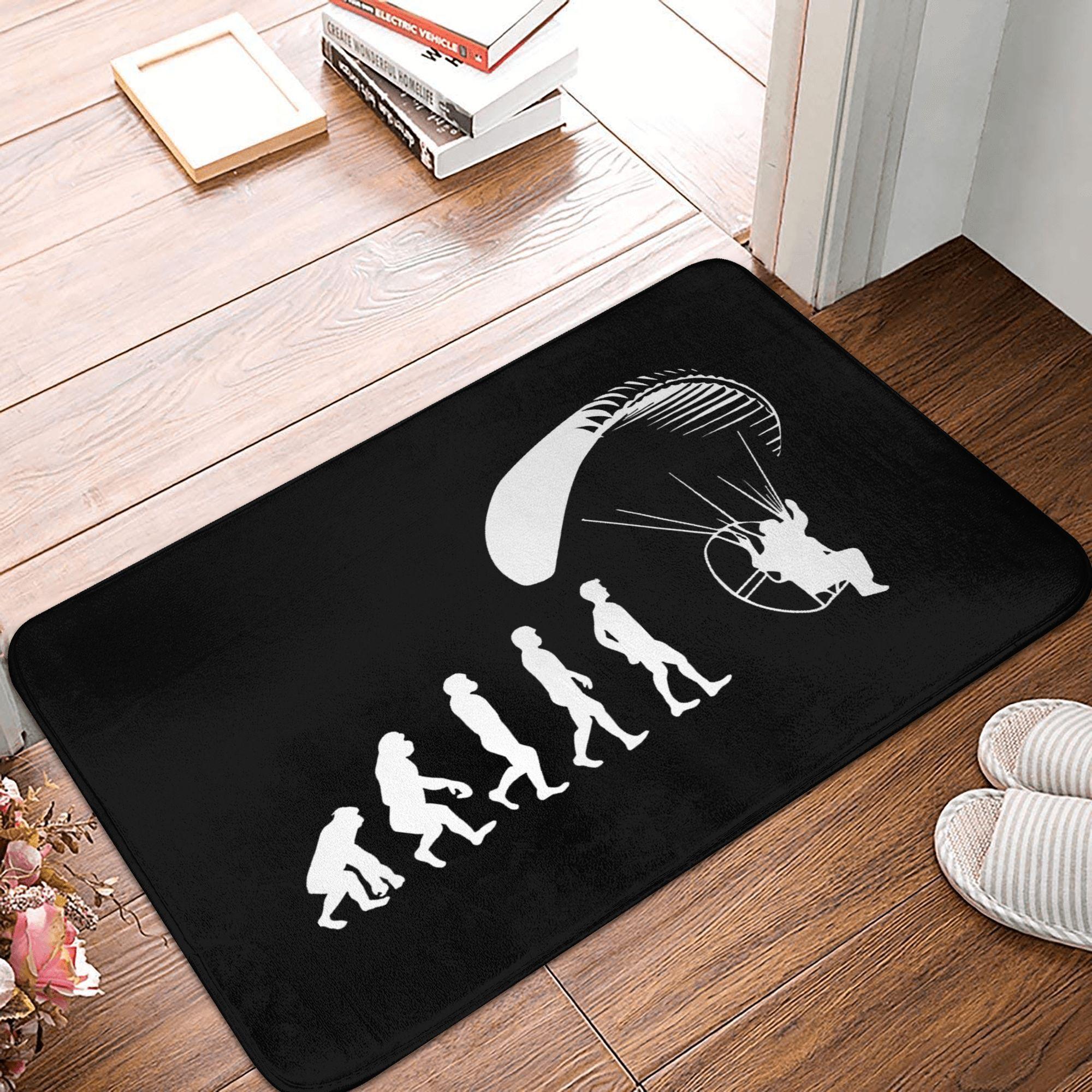 

Paraglider Born To Fly Front Door Mat Anti-Slip Indoor Absorbent Adventure Paragliding Doormat Living Room Entrance Rug Carpet 40x60cm