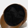 Korean Style Pu Leather Beret Hat For Women Winter Casual Sun Protection Fashion Accessory