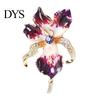 3D Floral Pin Brooch Three-Dimensional Iris Flower Design Lightweight Alloy with Cubic Zirconia Golden-Plated Edging Suit Coat Dress Scarf Sweater
