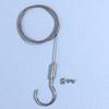 Adjustable Automatic Wire Rope Spring Hook Clothesline Picture Hanging Suspension Code Cable With Curved Hook