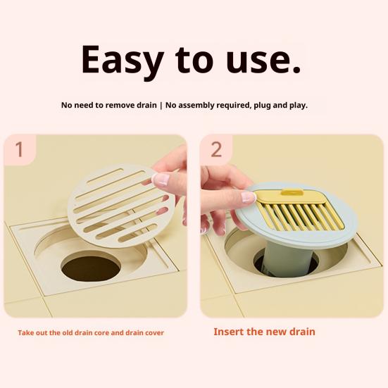 Floor Drain Filter Universal Fit Comb Design Smooth Drainage Easy to Clean Hair Catcher Odor-proof Floor Drain Protector
