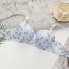 Women Printing Flower Converge Adjustable Bra Breathe Push Up Steel Ring Bra Bra Cozy Chest Tube Top Bralette Vest