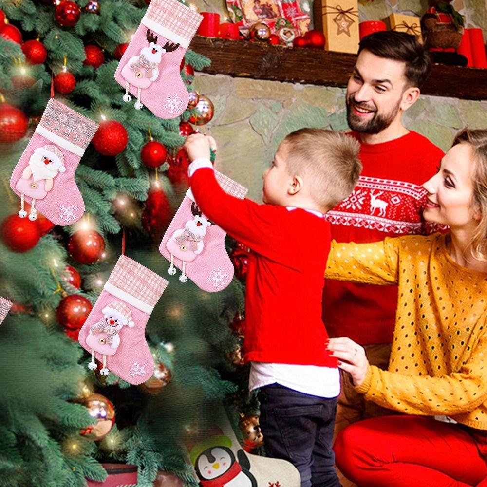 Elk Christmas Socks Santa Claus Plush Xmas Socks New Favor Gift Bags  Merry Christmas