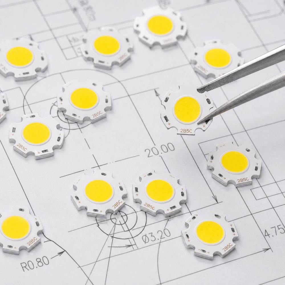 12PCS 5W COB Light Emitter 15-17V COB LED Chip Beads Easy Energy Saving Bulb Downlight Ceiling Lamp