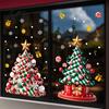 Weatherproof Balcony Stickers Christmas Tree Window Decals Candy Striped Snowflake Wall Stickers Waterproof Festive Home Decor PVC Removable