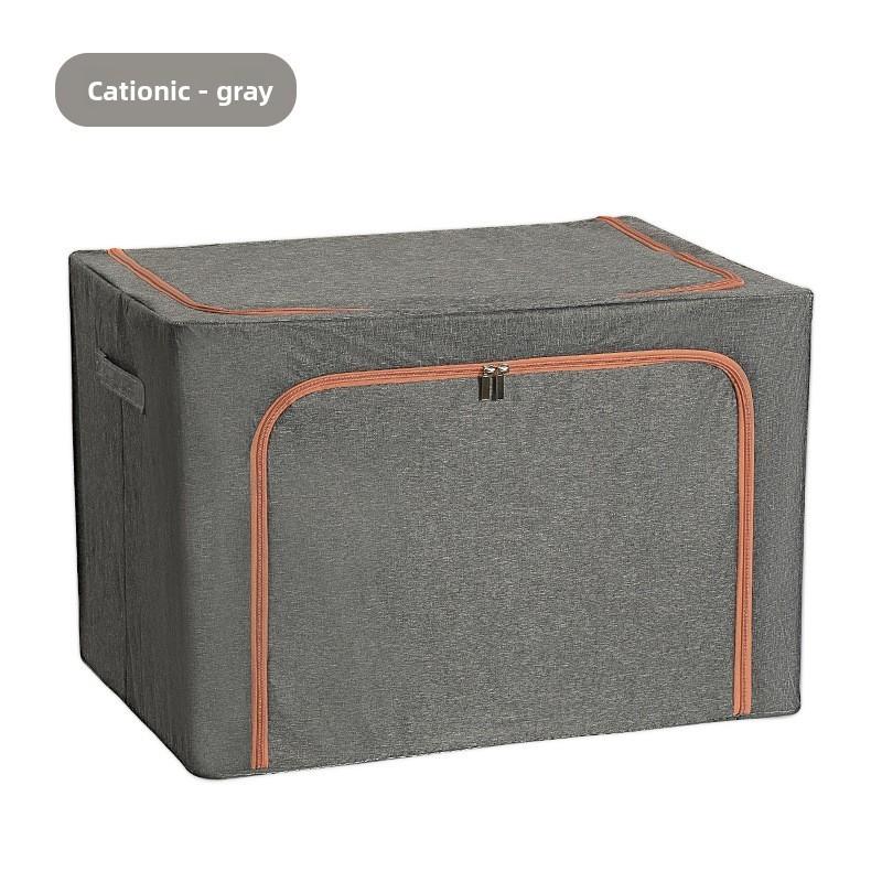 Foldable Storage Bin With Handles For Bedroom Organization And Clothes Closet Use