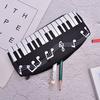 Music Notes Piano Keyboard Pencil Case Pen Bags Large Capacity Stationery Office