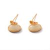 New Chinese imitation Hetian jade enamel color earrings women's senior temperament oval niche stud earrings retro earrings
