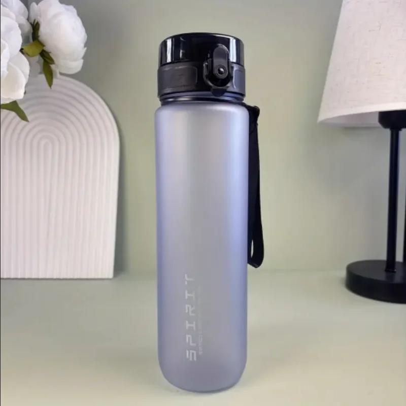 1000ML BPA-Free Matte Water Bottle with Leak-Proof Pop-Up Lid & Carry Strap - Portable for Outdoor, Sports, Hiking