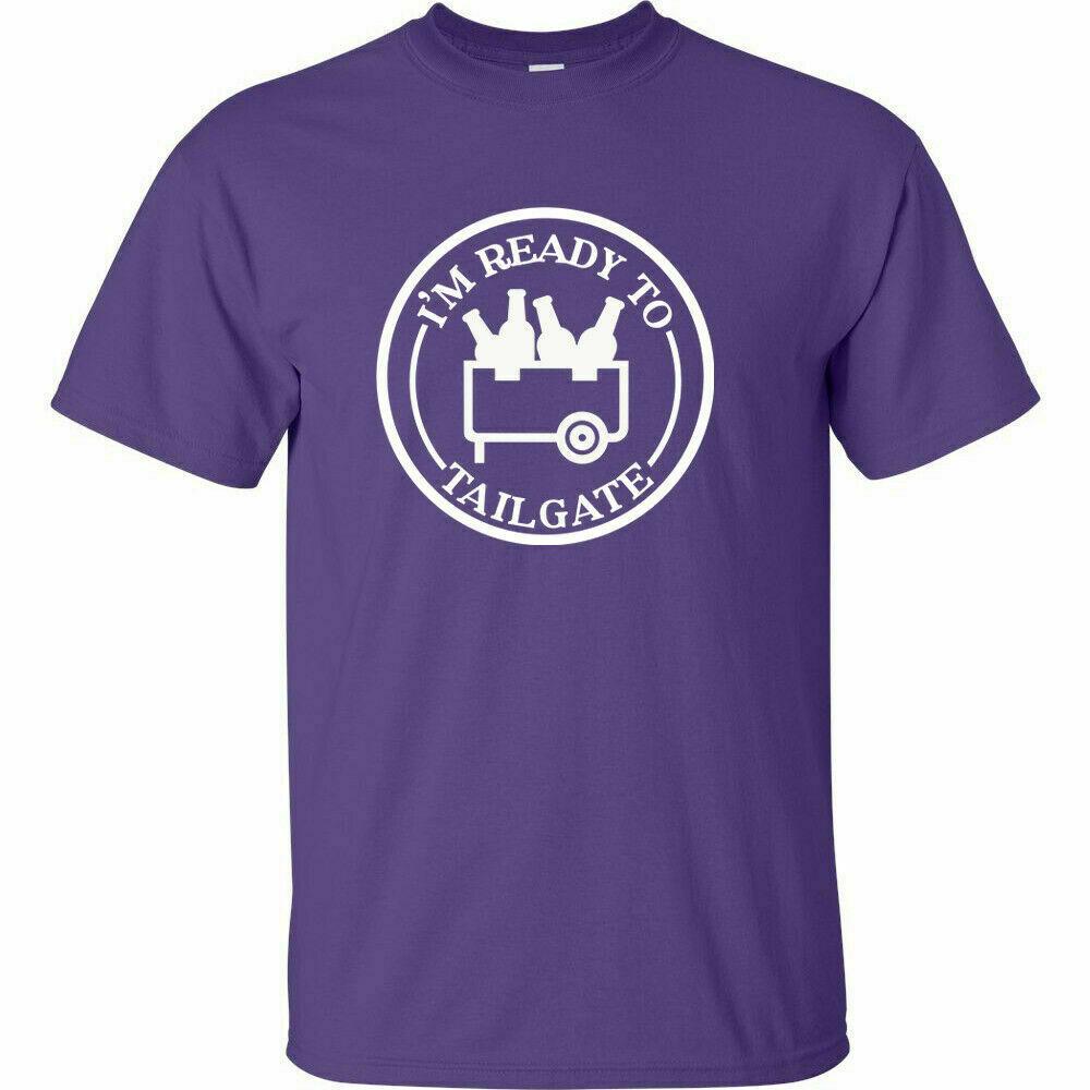 

I m Ready To Tailgate White Logo T Shirt Football Season Beer Game Day XXXXL