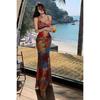 Women's Off-Shoulder Open Back Resort Style Bodycon Beach Dress
