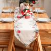 Super Soft Digital Printed Tassel Table Runner Christmas Style Festive Atmosphere Christmas Printed Table Runner