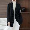 100% Wool Women Jacket TIDENOVEL Autumn Wool Blazer Handmade Suit Jacket Winter Warm Wool Coat