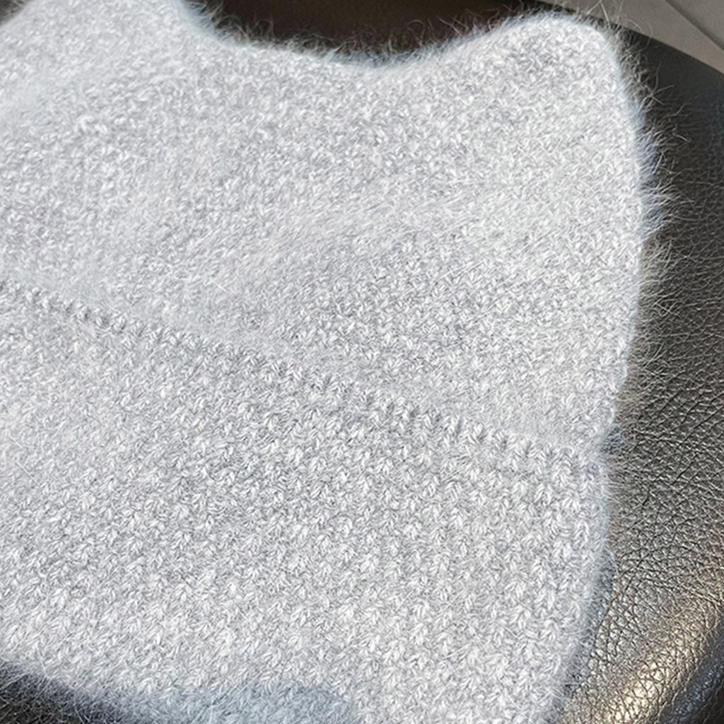 Cats Ear Knitted Hat Women Crochet Hat Warm Winter Hat Soft Crochet Hat Windproof Snow Hat for Women Outdoor Activity