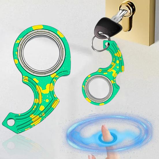Metal Spinner Fidget Toy Stress Anxiety Relief Finger Flexibility Training Decompression Fingertip Spinning Top Toy Kids Teens Adults Birthday Gift