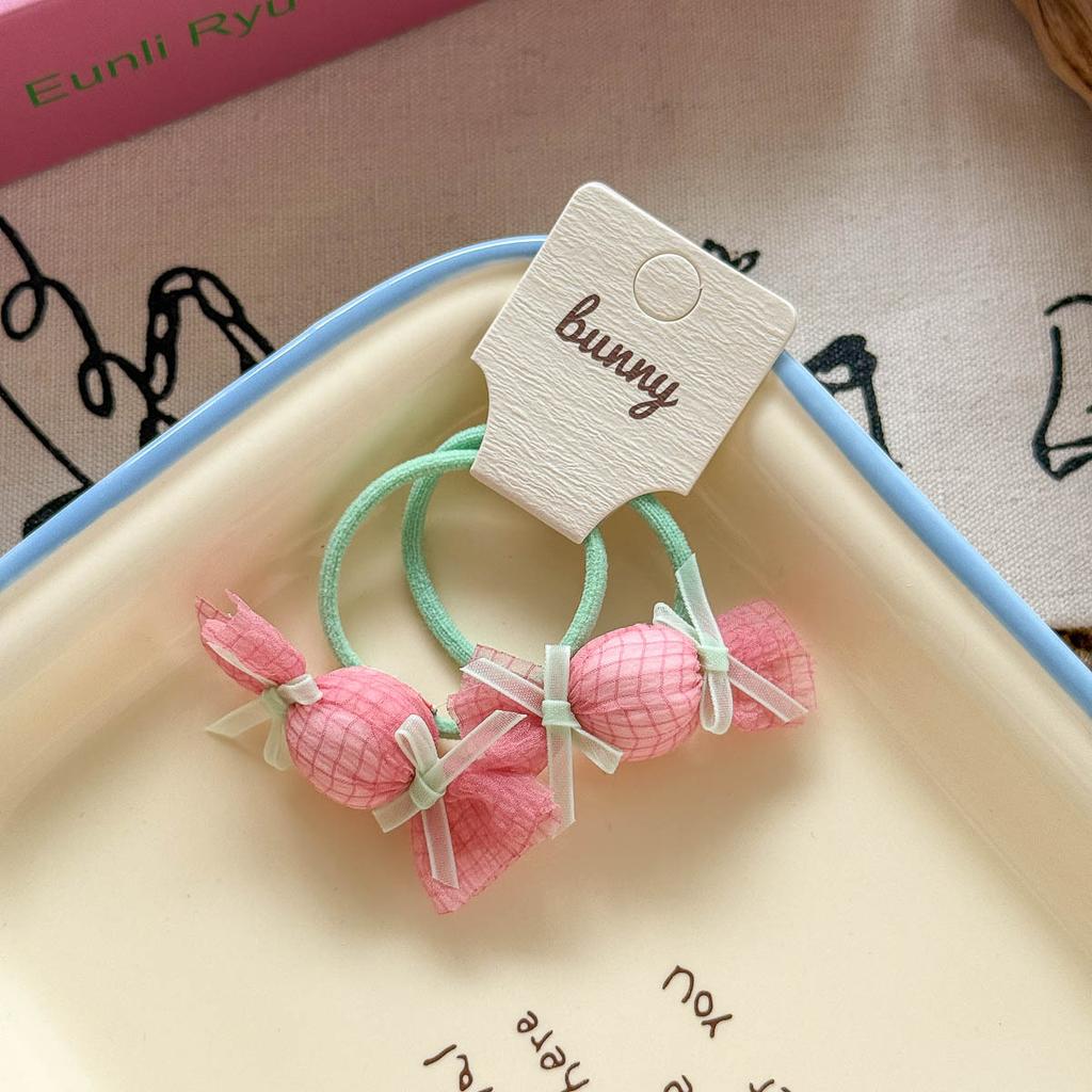 Children's New Cotton-filled Candy Duckbill Hairpin Hairpin Cute Baby Wild Double Ponytail Rubber Band Head Rope