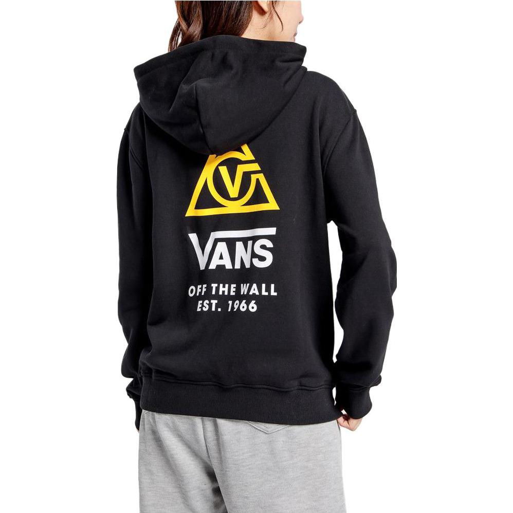 Vans Letter Print Hooded Sweatshirt Women tops Black VN0A4RBKBLK