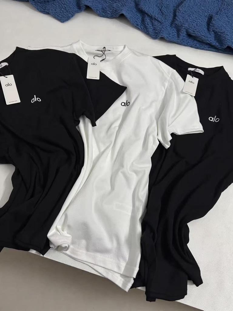 Camiseta Unisex ALO 25SS con Logo Bordado de Alta Calidad - Corte Holgado, Manga Corta, Alto Gramaje