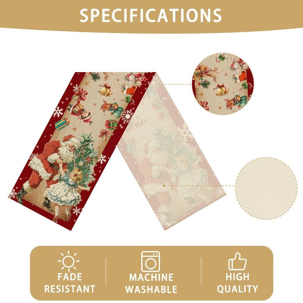 Steag de masă Crăciun Anul Nou Clopoței de Crăciun Față de masă de Crăciun Husă nouă de masă Decorațiuni de masă pentru casă